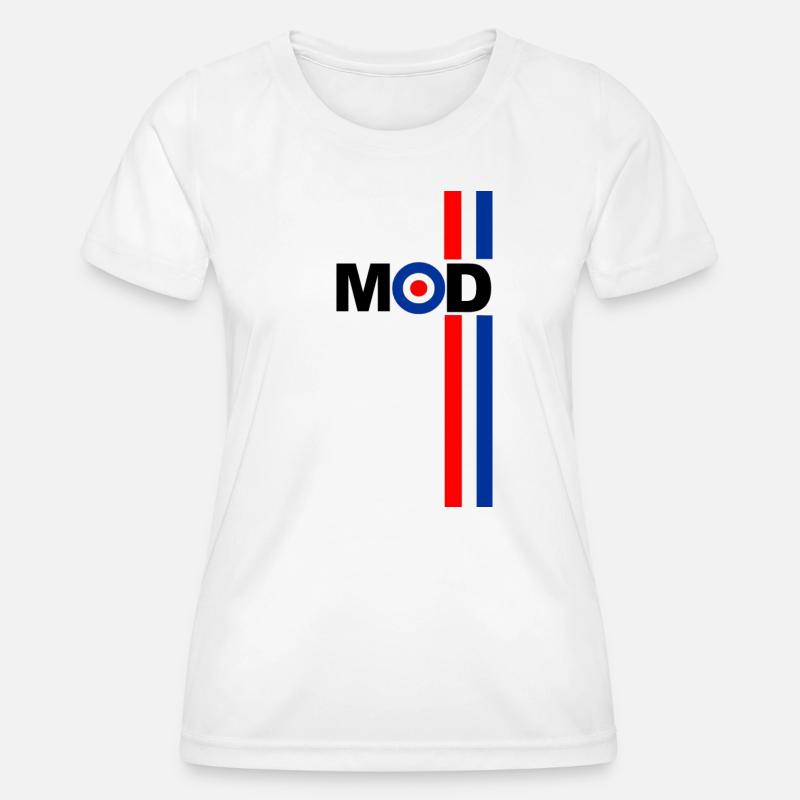 MOD TARGET RWB STRIPES DESIGN - Women's Functional T-Shirt - white
