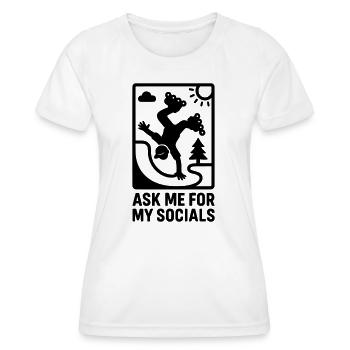 Patins à roues alignées Médias sociaux Célébrité Cool Kids - T-shirt sport Femme - blanc - Devant - AI Model Female 172 dark (172cm)