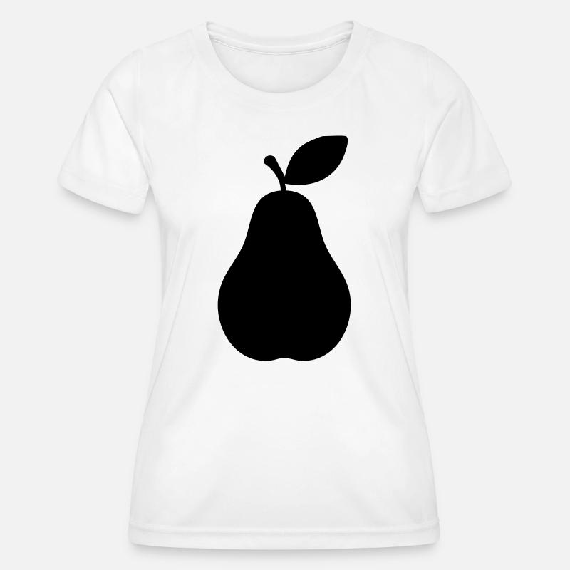 Pear Silhouette – Elegant Fruit Design - Women's Functional T-Shirt - white