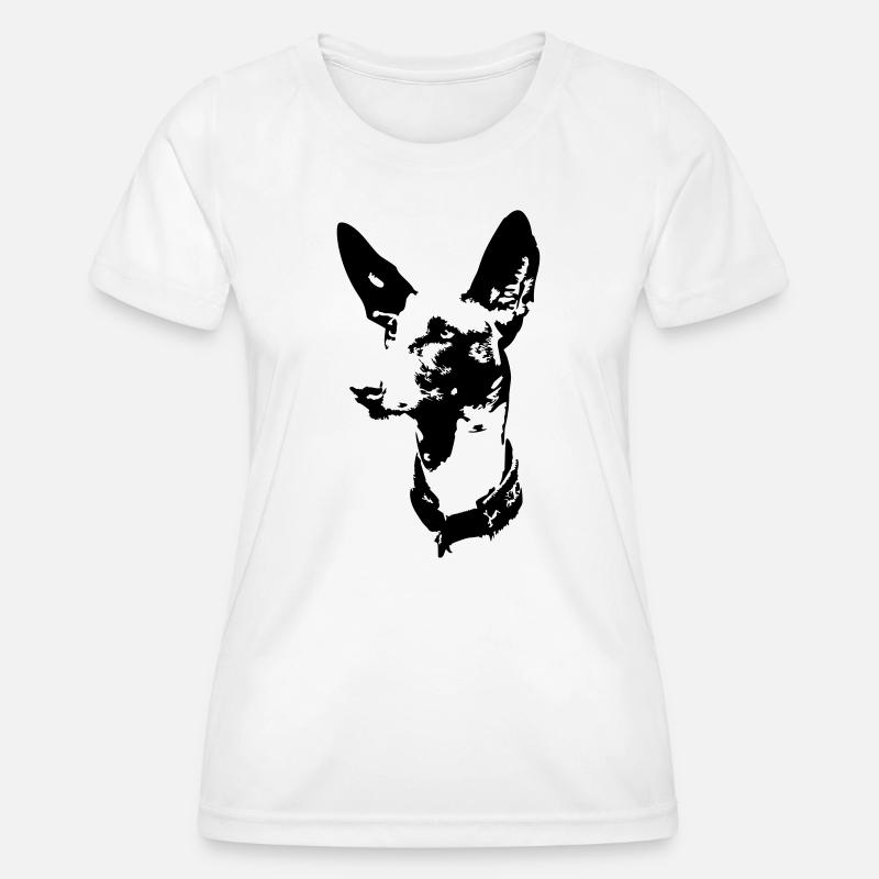 Podenco head - Women's Functional T-Shirt - white