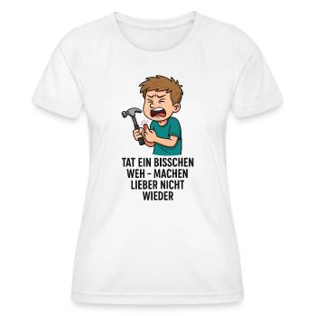 Blessé - Pas encore - T-shirt sport Femme - blanc - Devant - AI Model Female 172 dark (172cm)