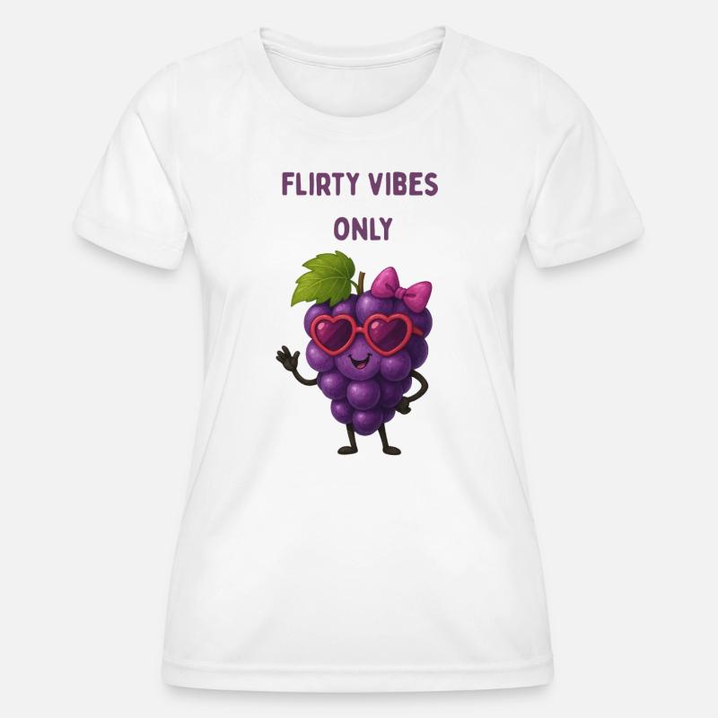 Flirting Grape Graphic - Women's Functional T-Shirt - white