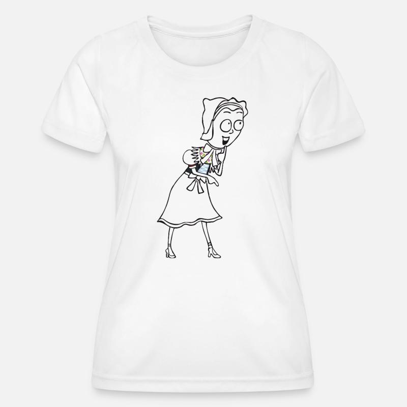 SERBSKA JANKA - contour - - Women's Functional T-Shirt - white