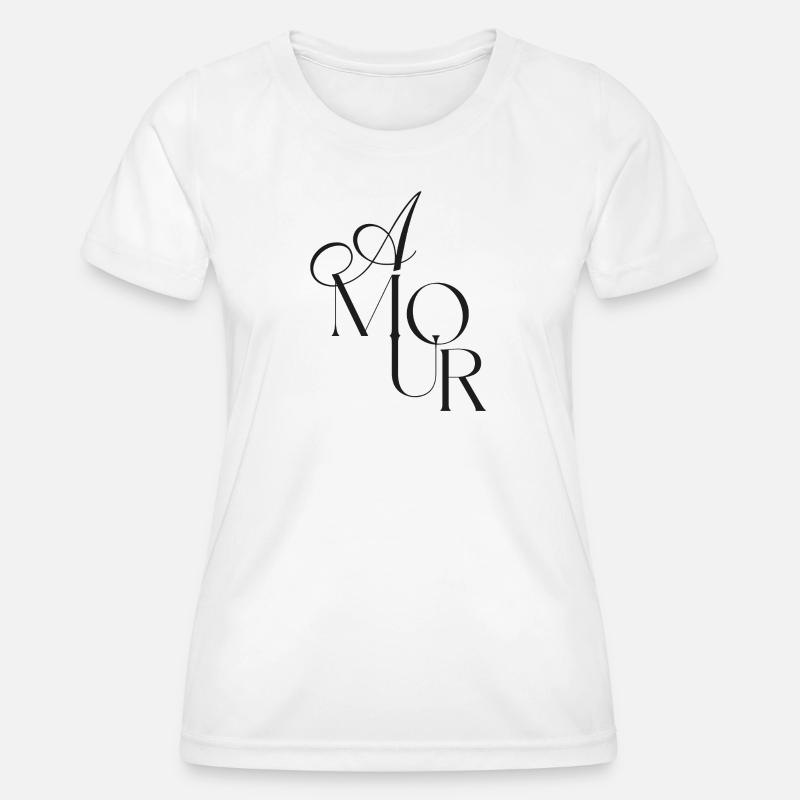 Elegant Monogram Amour - Women's Functional T-Shirt - white