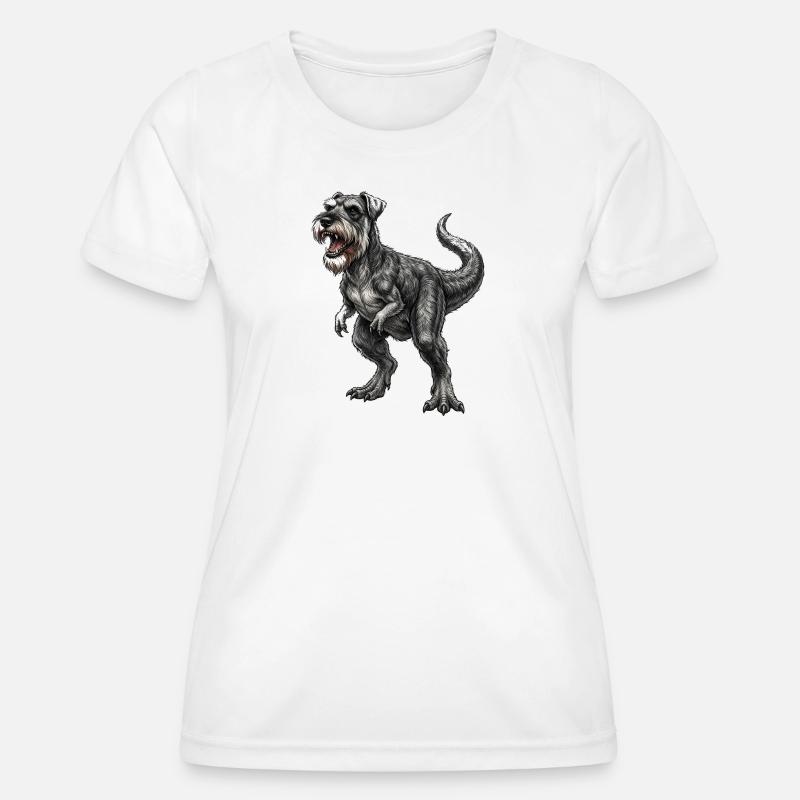 Schnauzer T - REX - Women's Functional T-Shirt - white