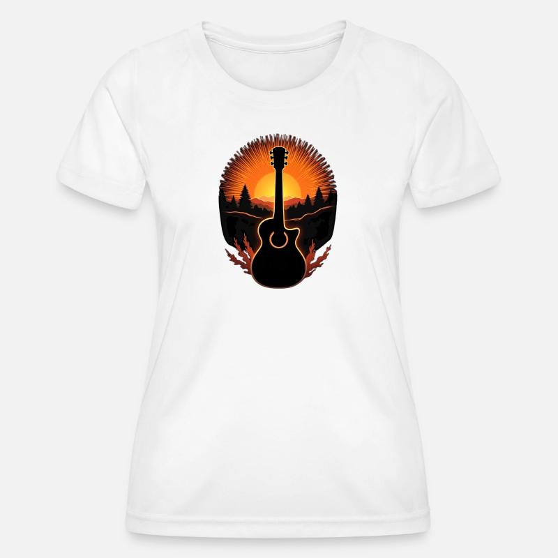nature guitar - Women's Functional T-Shirt - white