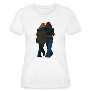 Amitié - T-shirt sport Femme - blanc - Devant - AI Model Female 172 dark (172cm)