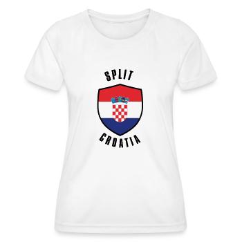 Split Croatia Shield - Women's Functional T-Shirt - white - Front - AI Model Female 172 dark (172cm)