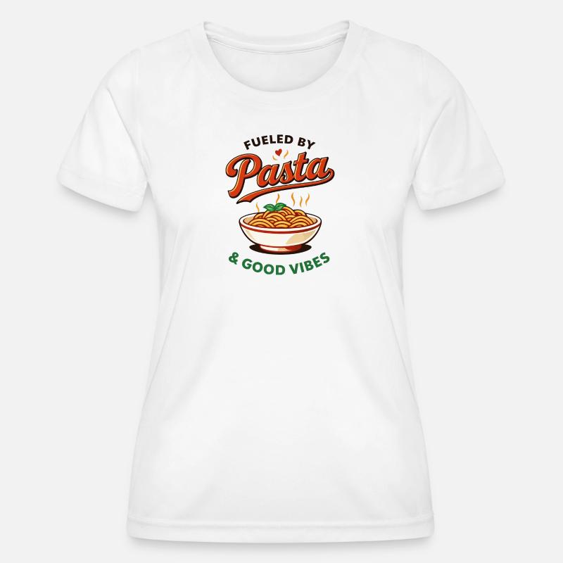 Pasta & Gute Vibes Logo - Women's Functional T-Shirt - white