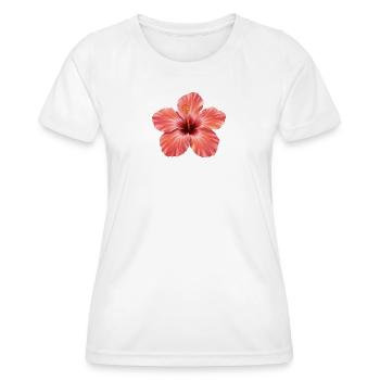 Pink Hibiscus Bloom Splash - Women's Functional T-Shirt - white - Front - AI Model Female 172 dark (172cm)