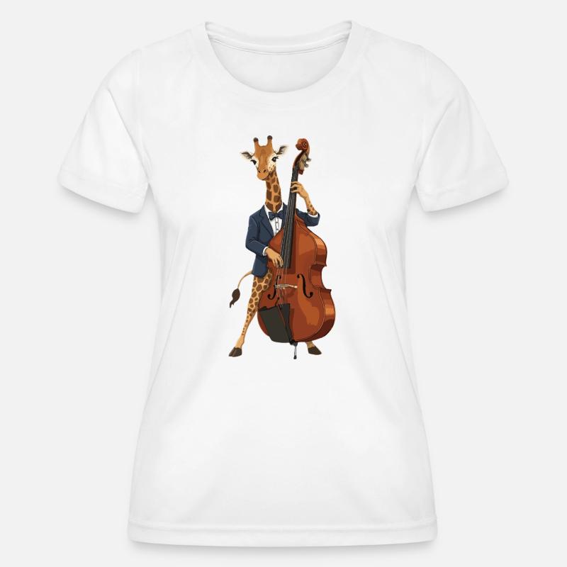 Giraffe Jazz - Women's Functional T-Shirt - white