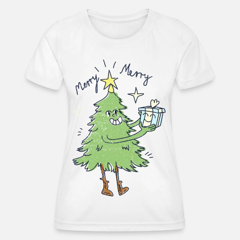 Christmas tree - Women's Functional T-Shirt - white