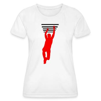 OCR Grip – Hanging Bars Design - Women's Functional T-Shirt - white - Front - AI Model Female 172 dark (172cm)