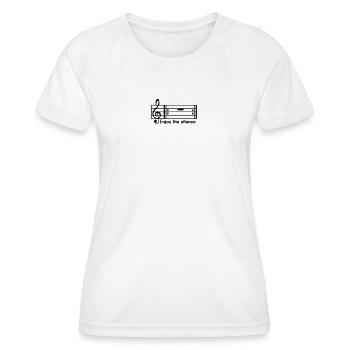 Enjoy the silence - Women's Functional T-Shirt - white - Front - AI Model Female 172 dark (172cm)
