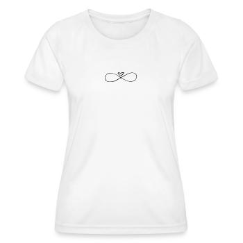 amour infini - T-shirt sport Femme - blanc - Devant - AI Model Female 172 dark (172cm)