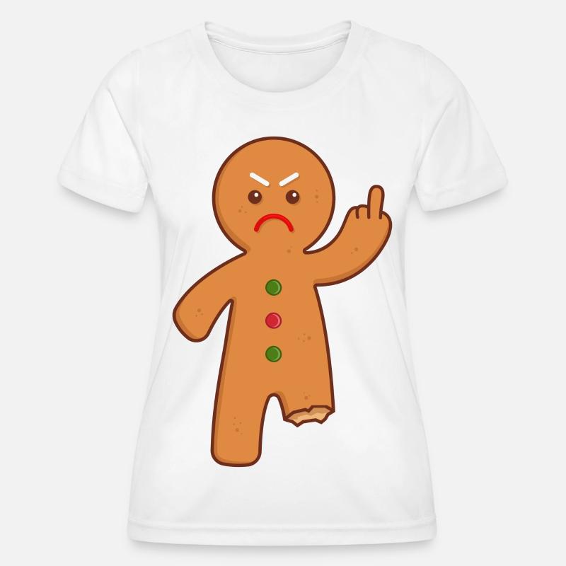 gingerbread man - Women's Functional T-Shirt - white