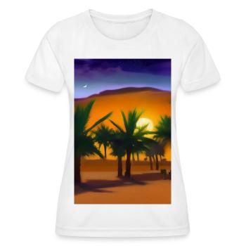 Arabische Wüste - Frauen Funktions-T-Shirt - Weiß - Vorne - AI Model Female 172 dark (172cm)