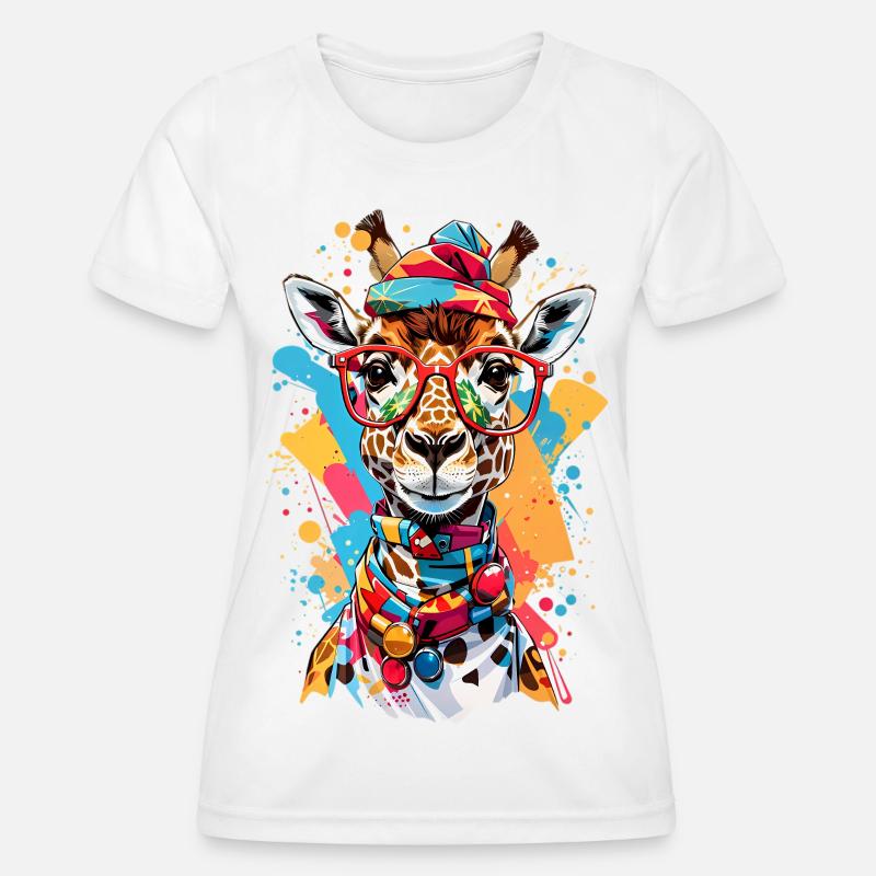 Cool giraffe - Women's Functional T-Shirt - white