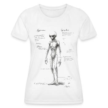Alien Anatomy - Women's Functional T-Shirt - white - Front - AI Model Female 172 dark (172cm)