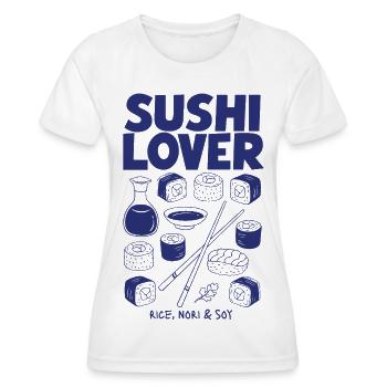 Sushi Lovers: Rice, Nori & Soy - Women's Functional T-Shirt - white - Front - AI Model Female 172 dark (172cm)
