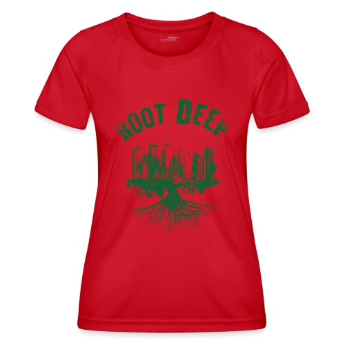 Root deep Urban grün - Frauen Funktions-T-Shirt
