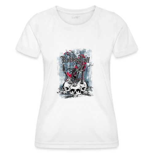 rock n roll skulls - Functioneel T-shirt voor vrouwen