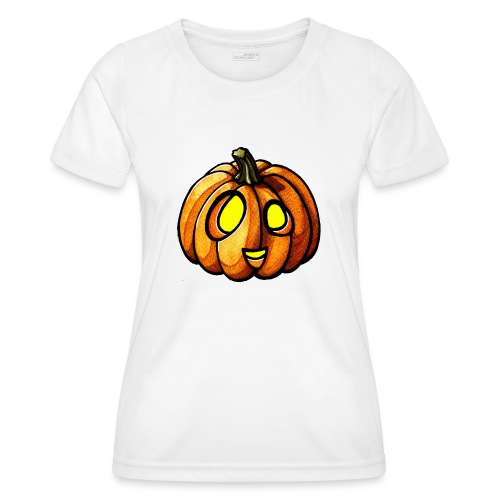 Pumpkin Halloween watercolor scribblesirii - Funktions-T-shirt dam