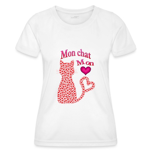 Mon chat mon coeur - T-shirt sport Femme