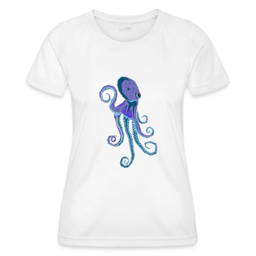 Lila Oktopus - Frauen Funktions-T-Shirt