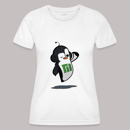 Manjaro Mascot wink hello left - Women's Functional T-Shirt