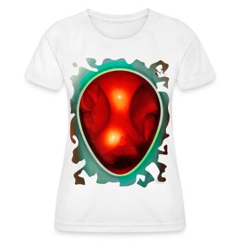 Ovale D - T-shirt sport Femme - blanc - Devant - AI Model Female 172 dark (172cm)