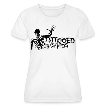 Skull Shirt Bastards Tattoo Inked - Women's Functional T-Shirt - white - Front - AI Model Female 172 dark (172cm)