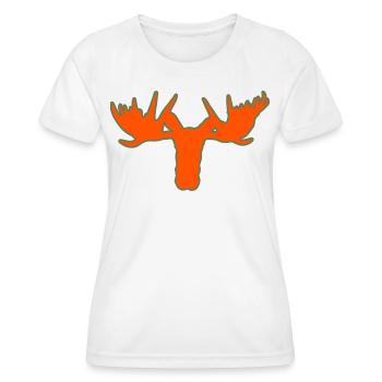Moose head – majesty of the Scandinavian forests - Women's Functional T-Shirt - white - Front - AI Model Female 172 dark (172cm)