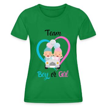 Gender Reveal - Frauen Funktions-T-Shirt - Kelly Green - Vorne - AI Model Female 172 dark (172cm)
