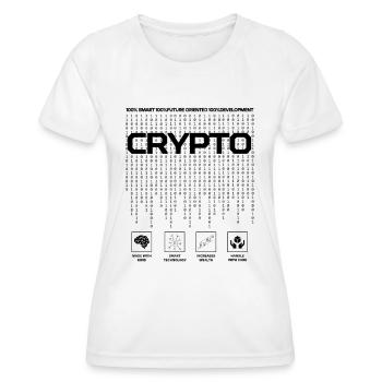 Krypto Design - Frauen Funktions-T-Shirt - Weiß - Vorne - AI Model Female 172 dark (172cm)