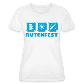 Rod Festival Ravensburg Bière Sun Arbalète - T-shirt sport Femme - blanc - Devant - AI Model Female 172 dark (172cm)