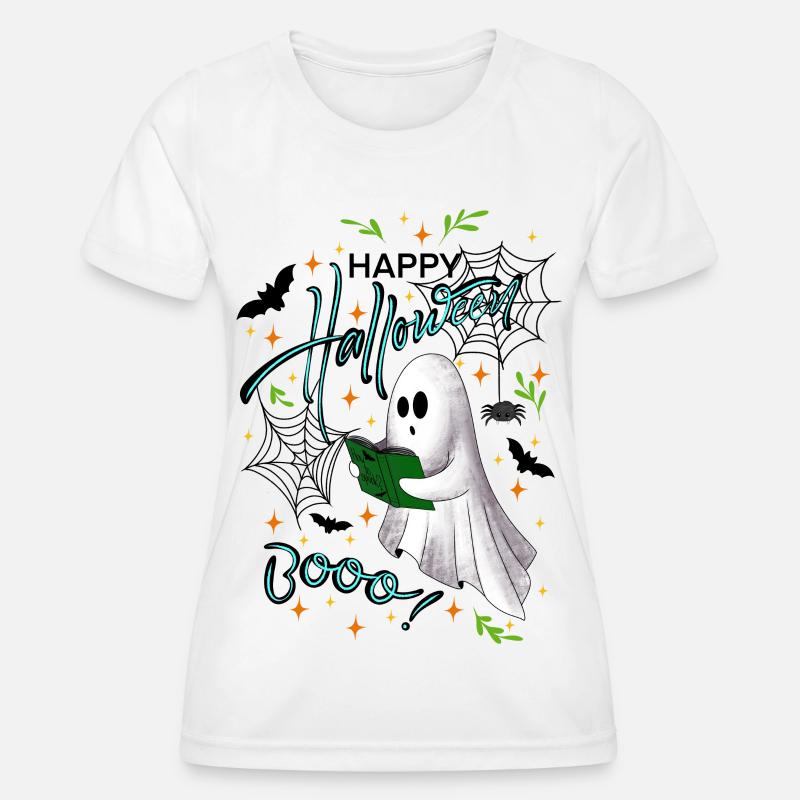 Happy Halloween Ghost - Women's Functional T-Shirt - white