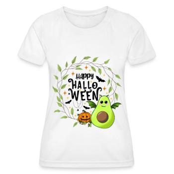 Joyeux avocat d’Halloween - T-shirt sport Femme - blanc - Devant - AI Model Female 172 dark (172cm)