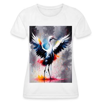 Grue - T-shirt sport Femme - blanc - Devant - AI Model Female 172 dark (172cm)