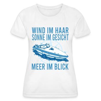 Jolle Jollen Jollensegeln Segler Segeln Kapitän - Frauen Funktions-T-Shirt - Weiß - Vorne - AI Model Female 172 dark (172cm)