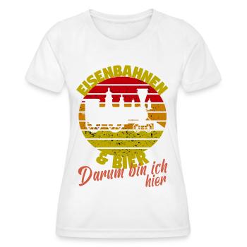 Dampflok Lokführer Eisenbahner Eisenbahn Lok Bahn - Frauen Funktions-T-Shirt - Weiß - Vorne - AI Model Female 172 dark (172cm)