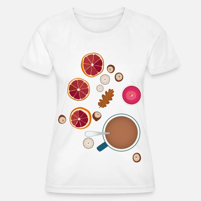 Hygge Fall Feelings Gift - Women's Functional T-Shirt - white