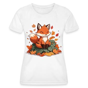 Herbstliche Freude - Frauen Funktions-T-Shirt - Weiß - Vorne - AI Model Female 172 dark (172cm)