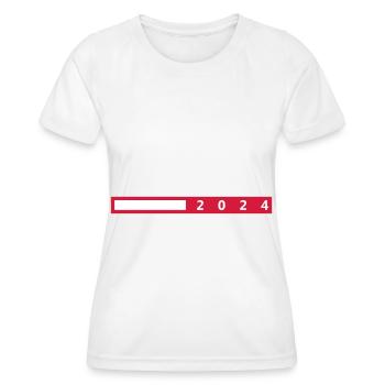 2024 Jahr - Frauen Funktions-T-Shirt - Weiß - Vorne - AI Model Female 172 dark (172cm)