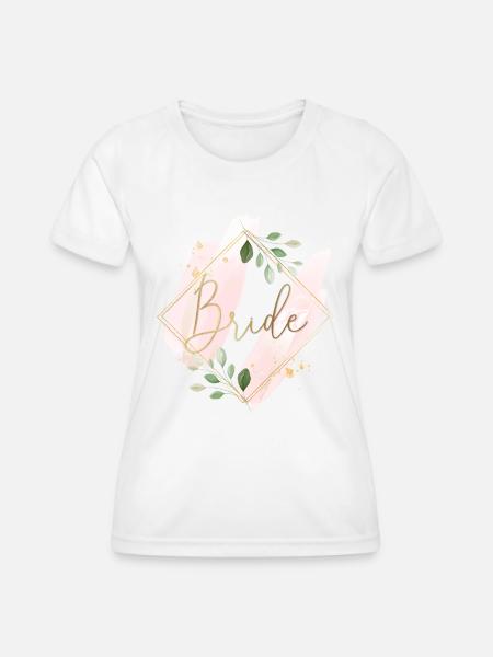Pink Eukalyptus - Bride - Frauen Funktions-T-Shirt - Weiß