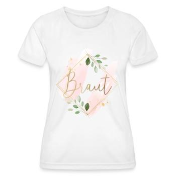 Pink Eukalyptus - Braut - Frauen Funktions-T-Shirt - Weiß - Vorne - AI Model Female 172 dark (172cm)