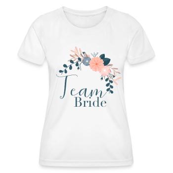 Flower Boho - Team Bride - Women's Functional T-Shirt - white - Front - AI Model Female 172 dark (172cm)