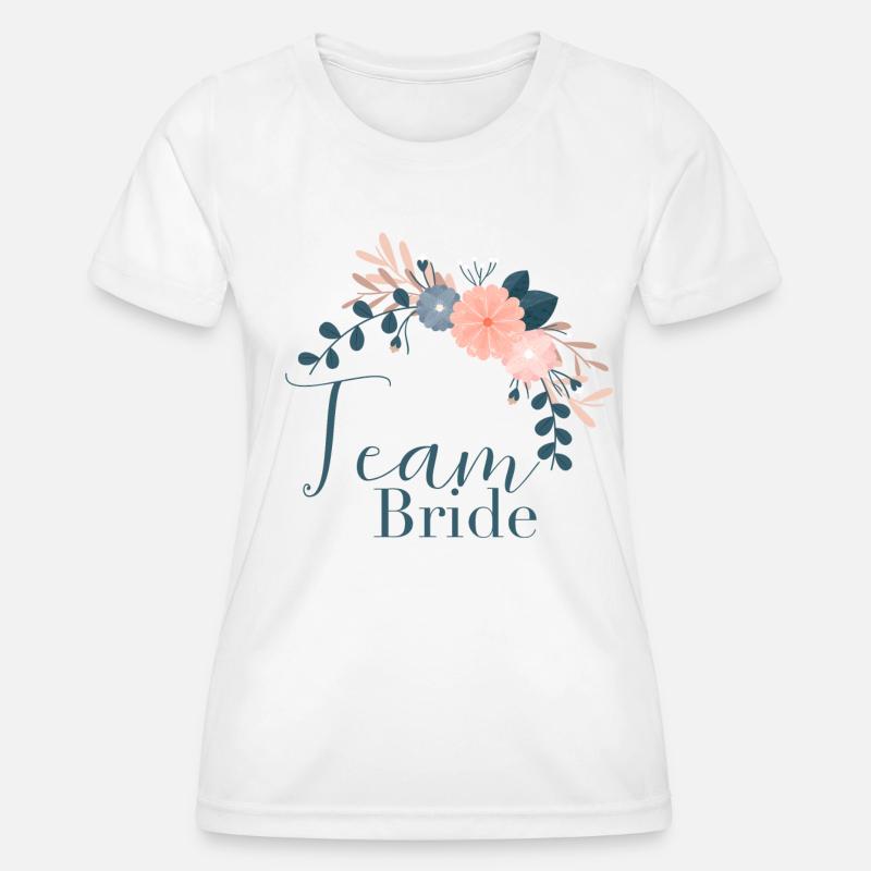 Flower Boho - Team Bride - Women's Functional T-Shirt - white