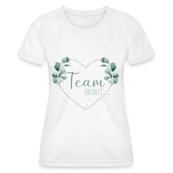 Eucalyptus Heart - Team Bride - Women's Functional T-Shirt - white - Front - AI Model Female 172 dark (172cm)