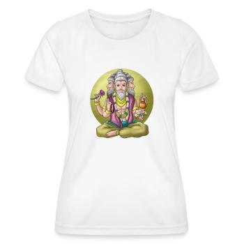 Inde Indian Hindu Pride Brahma Dieu I Cadeau - T-shirt sport Femme - blanc - Devant - AI Model Female 172 dark (172cm)